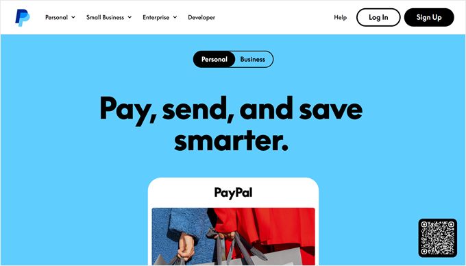 PayPal's color scheme