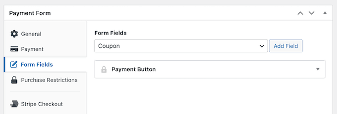 Adding custom fields to a payment form