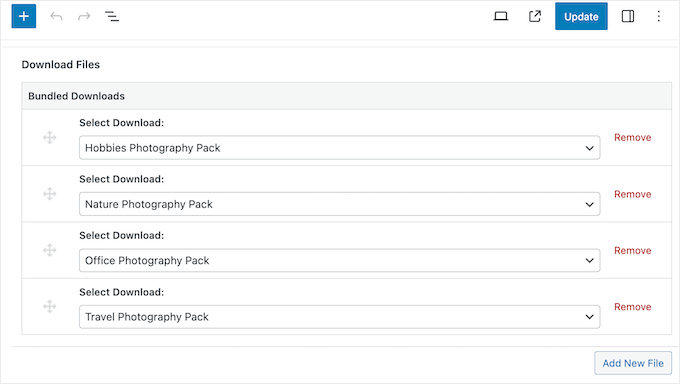 Creating downloadable bundled products in WordPress