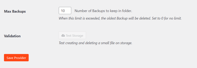 Limiting your backup packages on a WordPress blog or website