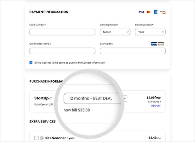 SiteGround pay now